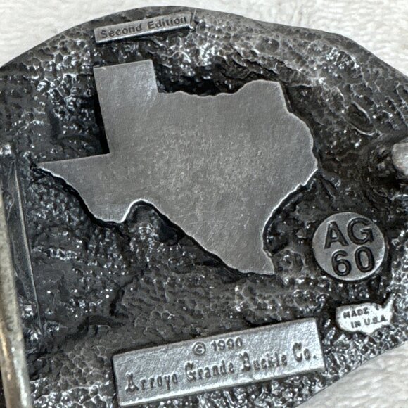 Vintage 1990 Arroyo Grande Texas 2nd Edition Belt Buckle - Picture 3 of 8